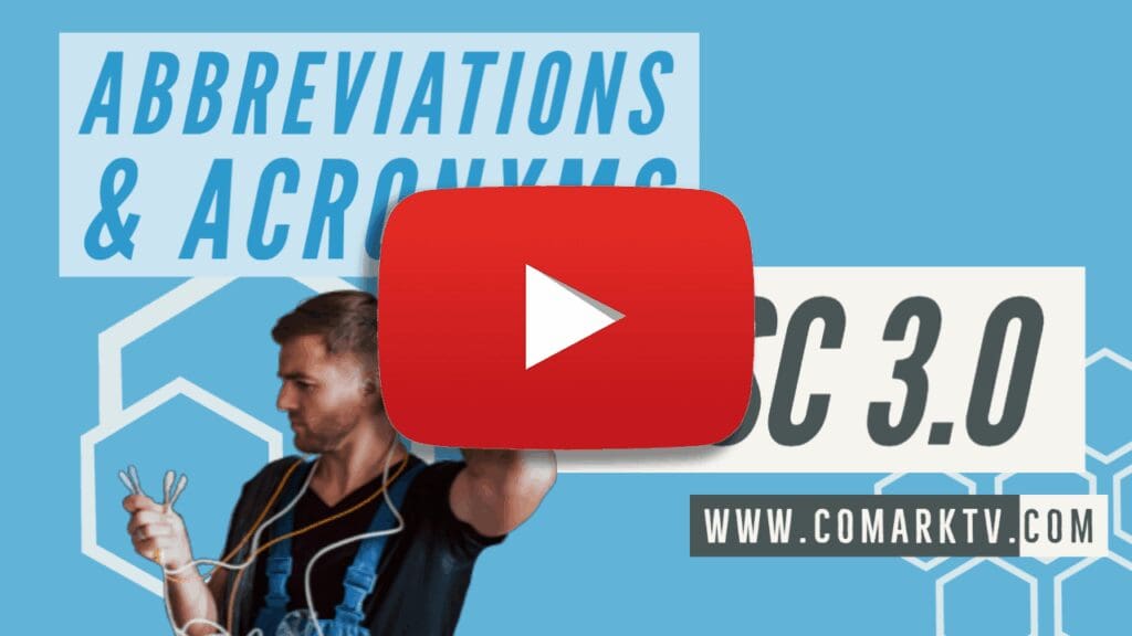 YouTube thumbnail: man with headphones, acronyms