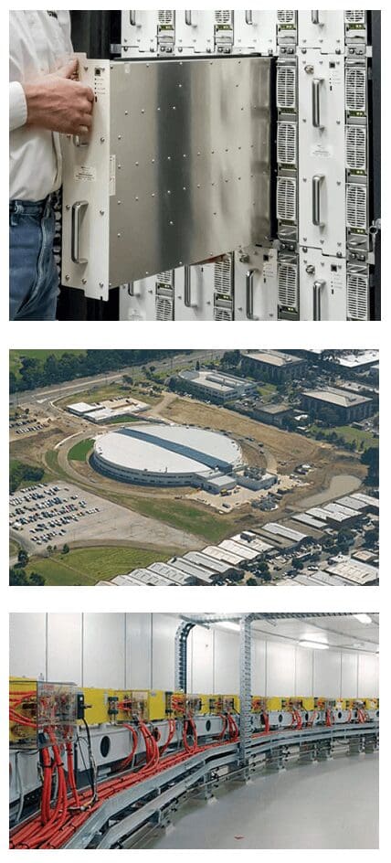 Data center aerial view and server maintenance